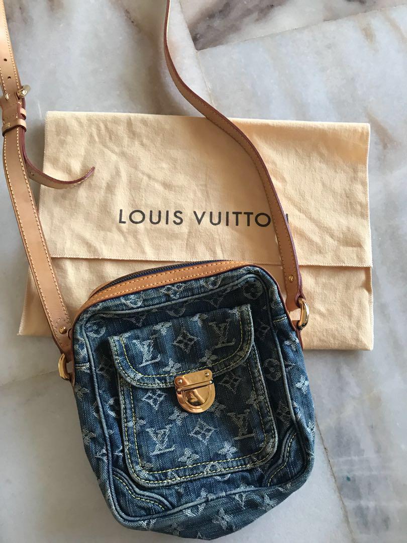 LOUIS VUITTON LV Monogram Denim Camera Bag Shoulder Bag M95348 #AG792 S