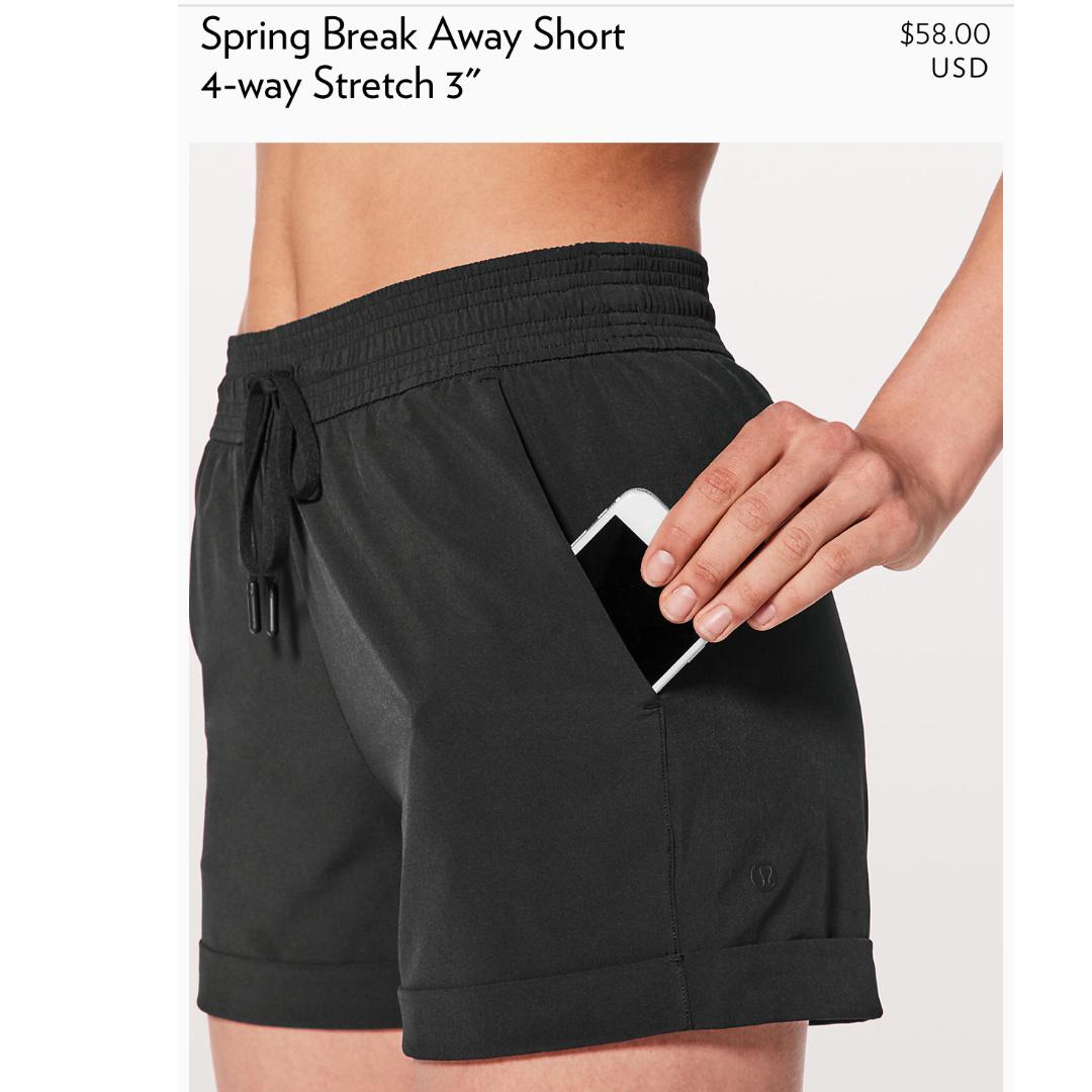 lululemon breakaway shorts