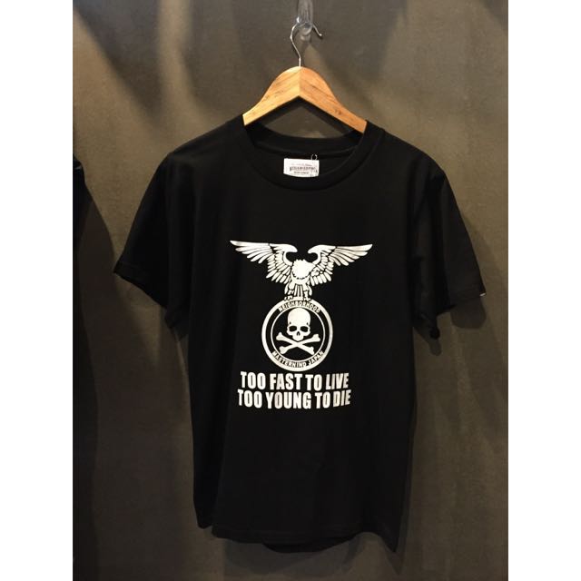 Mastermind X Neighborhood Too Fast To Live Too Young To Die T Shirt Tee Men S Fashion On Carousell