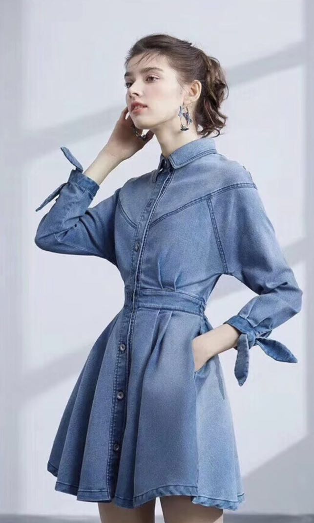 Miu miu denim hot sale dress
