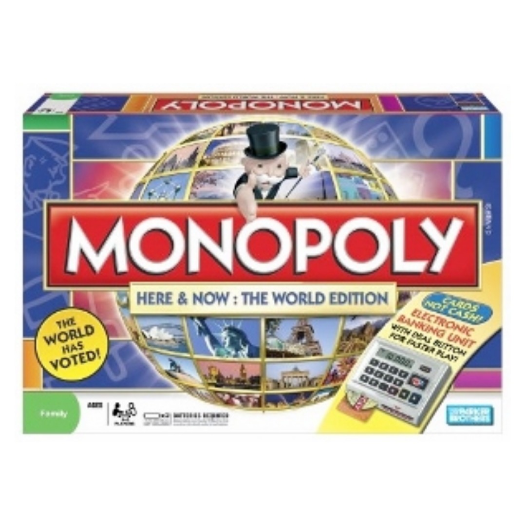 Monopoly Here Now The World Edition With A Digital Banking
