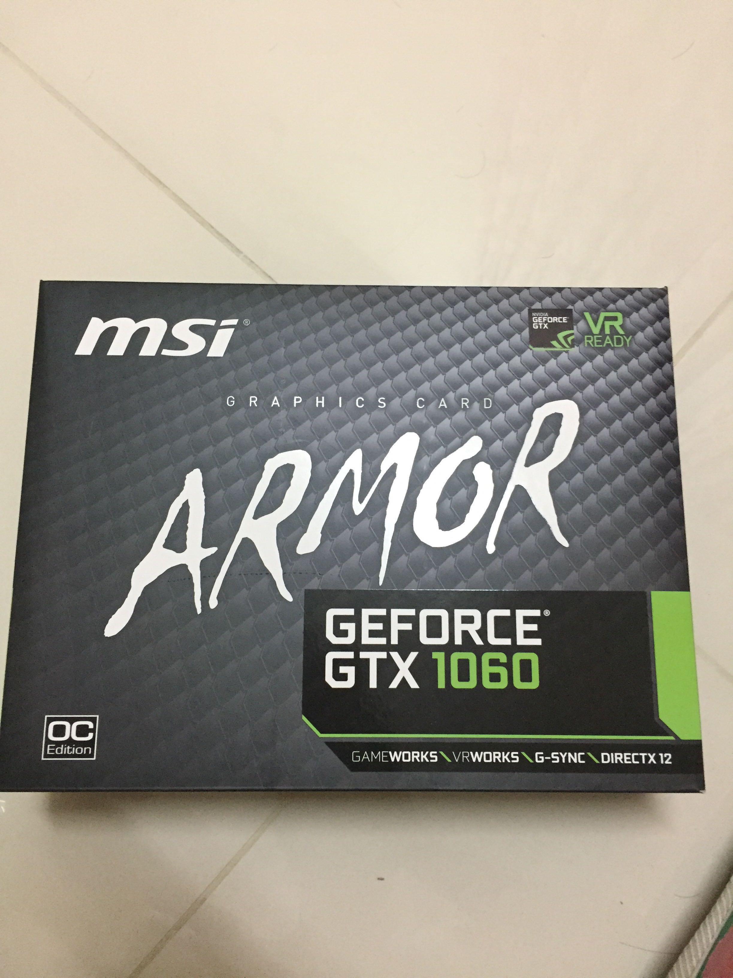 Msi armor 2025 gtx 1060 3gb
