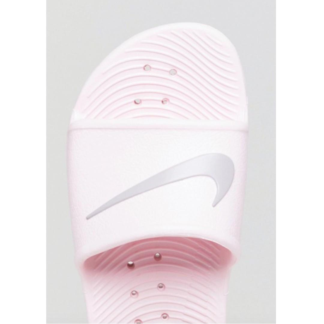 nike pink sliders
