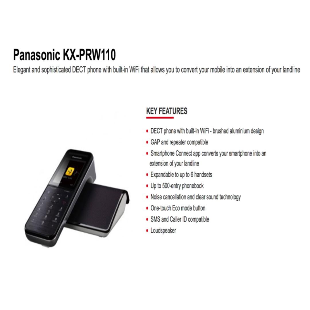 Panasonic KXPRW110 WIRELESS SMART PHONE CONNECT Use your