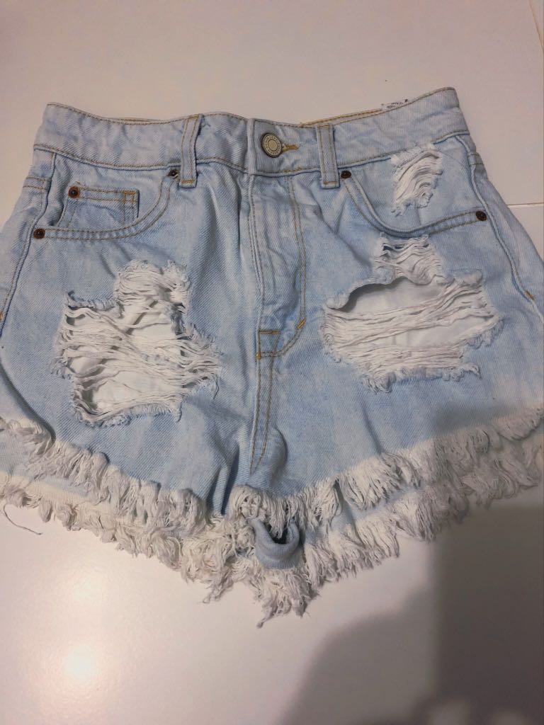 denim rugged shorts