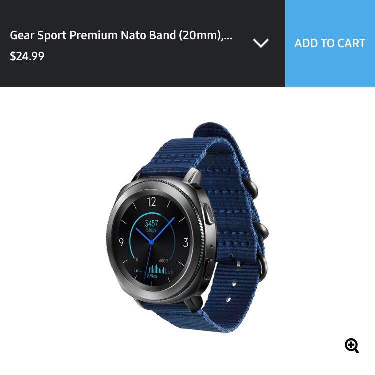 Samsung Gear Sport Accessories Replacement Strap Mobile Phones Gadgets Wearables Smart Watches on Carousell