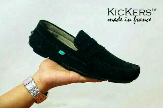 Sepatu Casual Kickers Slip On Pria Kulit Asli Sloap Loafers