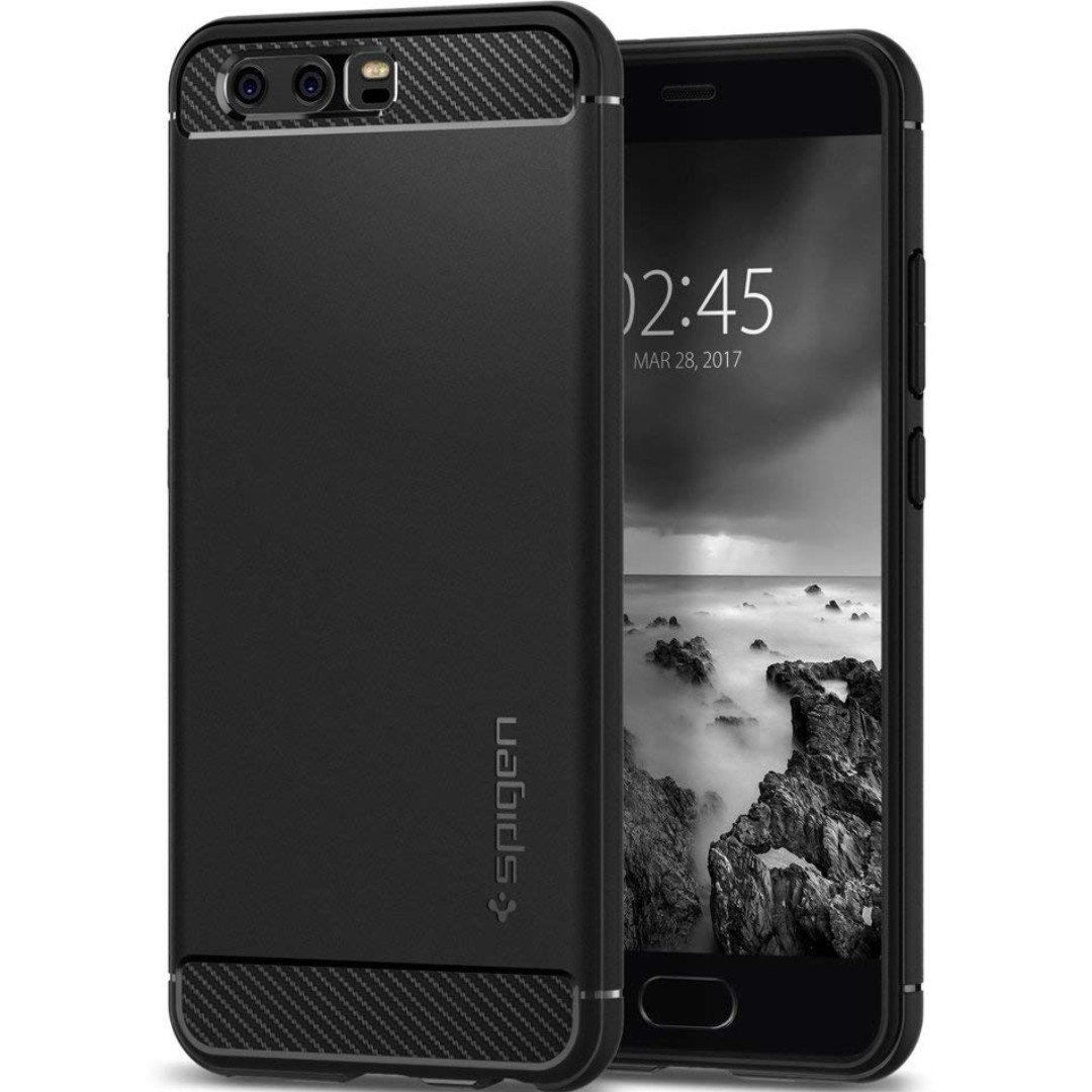 Spigen Rugged Armor Case for Huawei P10 and P10 Plus (Category: Huawei) located in Manila. Submitted by techsmartph (Listing ID 181787373, Image 1). Description: Huawei P10 - P850 Huawei P10 Plus - P950 -New look featuring glossy accents and carbon fiber textures -Flexible TPU case with interior spider-web pattern & Raised lip to protects screen -Air Cushion Technology for shock absorption -Tactile buttons for solid feedback and an easy press -Hu