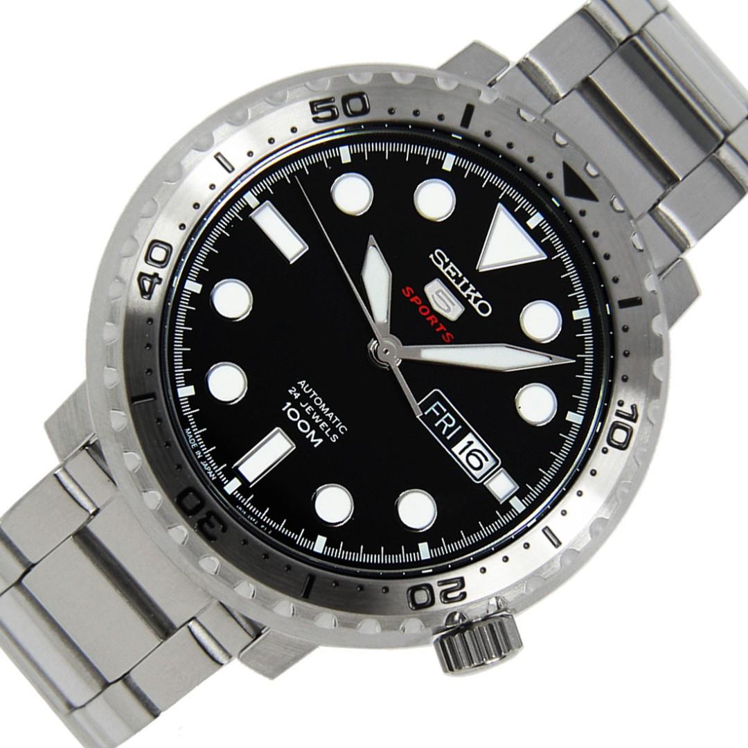 SRPC61 SRPC61J SRPC61J1 Brand New Seiko 5 Sports Automatic WR100M Analog 100 Genuine Black Dial Day Date Mens Watch w Warranty Mobile Phones Gadgets Wearables Smart Watches on Carousell