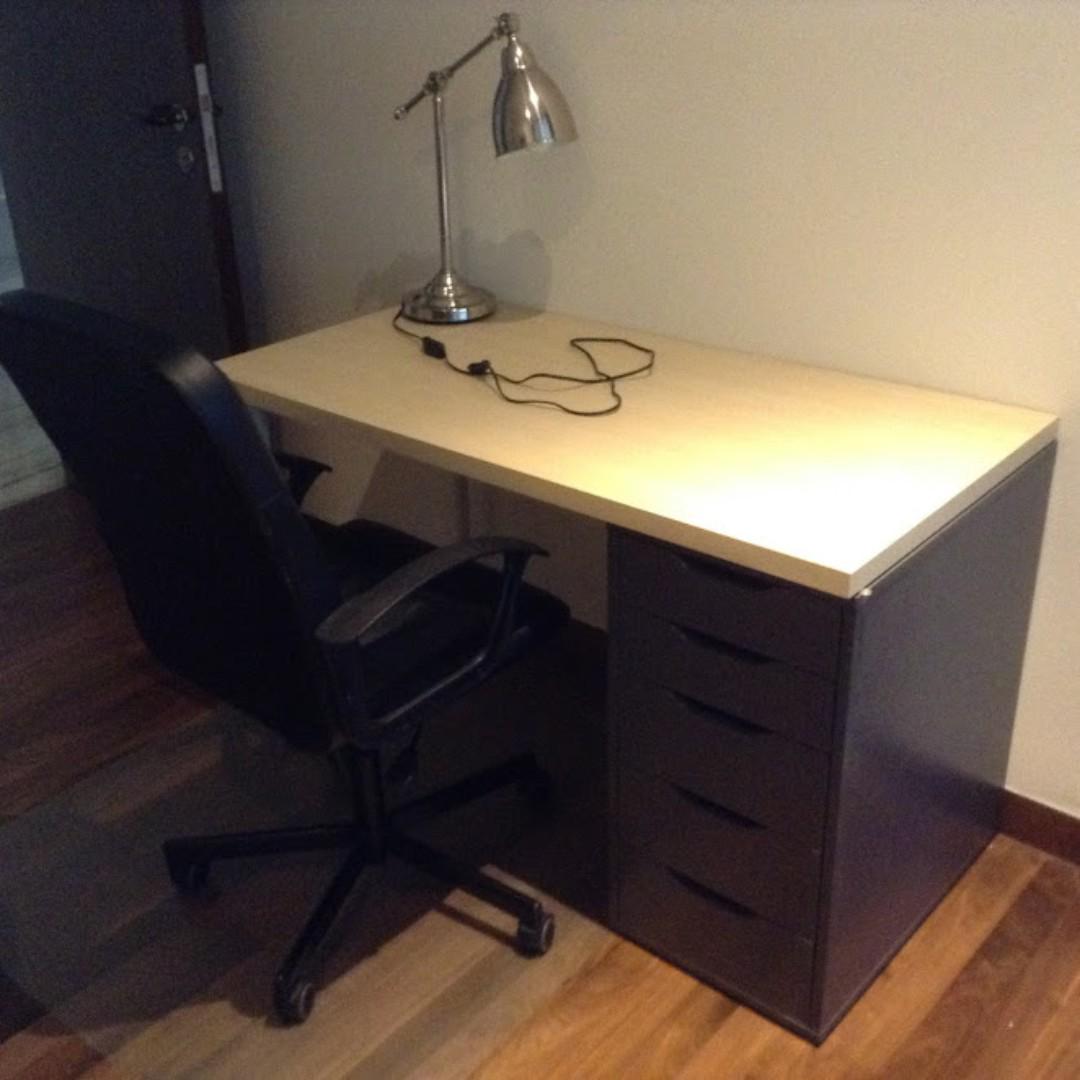 STUDY TABLE WITH CHAIR AND LAMP Furniture Home Living