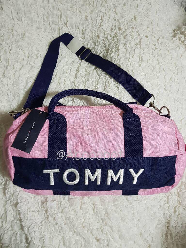 TOMMY HARBOR POINT MINI DUFFLE BAG IN PINK CADILLAC, Women's Fashion, Bags & Wallets, Cross-body Bags on Carousell