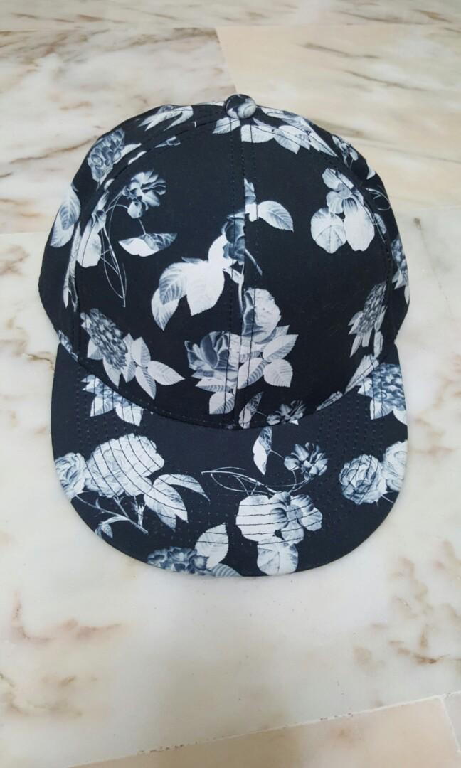 Topman Floral Snapback Cap Hat Blue Men s Fashion Watches Accessories Caps Hats on Carousell