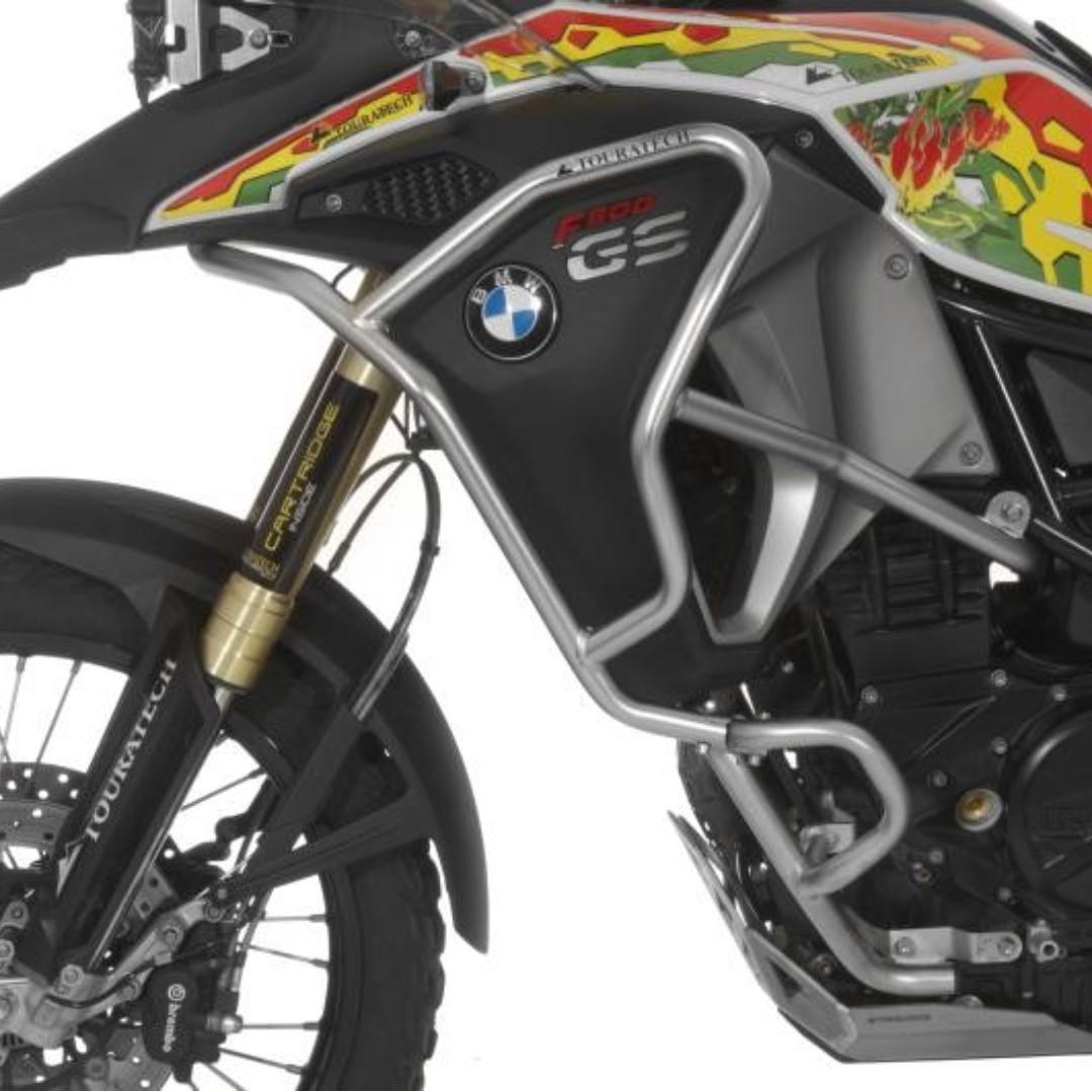 BMW Motorrad Touratech BMW F800GSA Upper Crash Bar Extension Silver