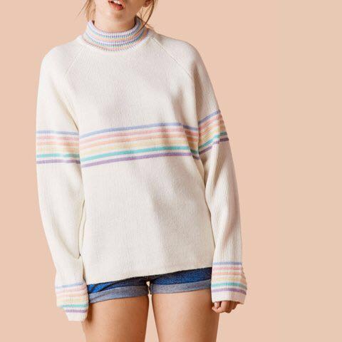 unif pastel prisma sweater Women s Fashion Tops Other Tops on
