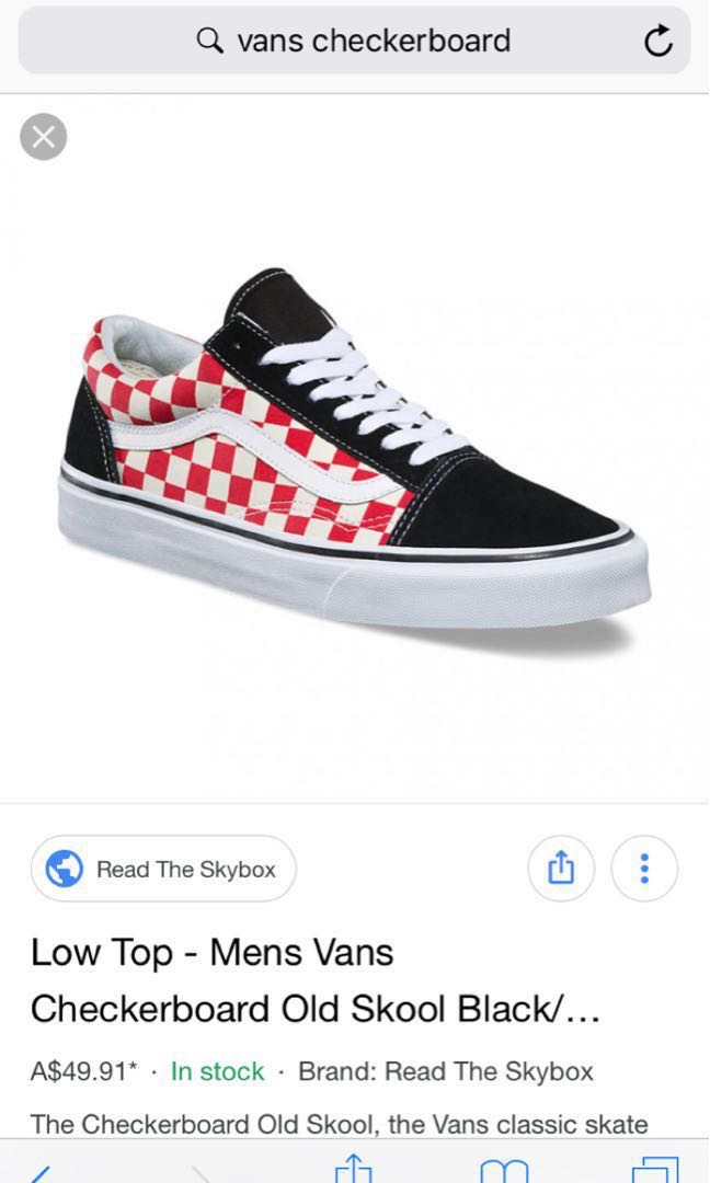 Vans Old Skool checkerboard, Men's Fashion, Footwear, Sneakers on Carousell