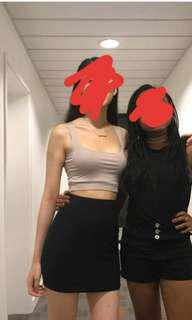 Beige crop top