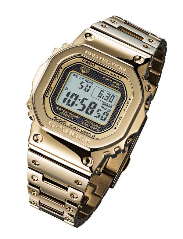 100 Authentic New Casio G Shock 35th anniversary Gold full metal bracelet GMW B5000TFG 9 Watch full set