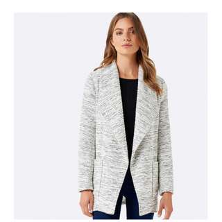 BNWOT Forever New Grey Marle Waterfall Jacket