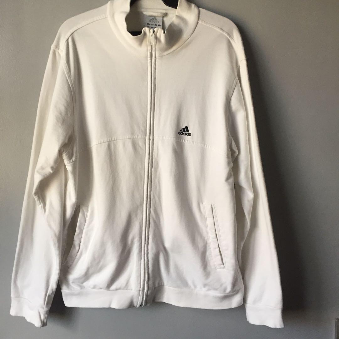 Adidas white jacket, Men's Fashion, Coats, Jackets and Outerwear on