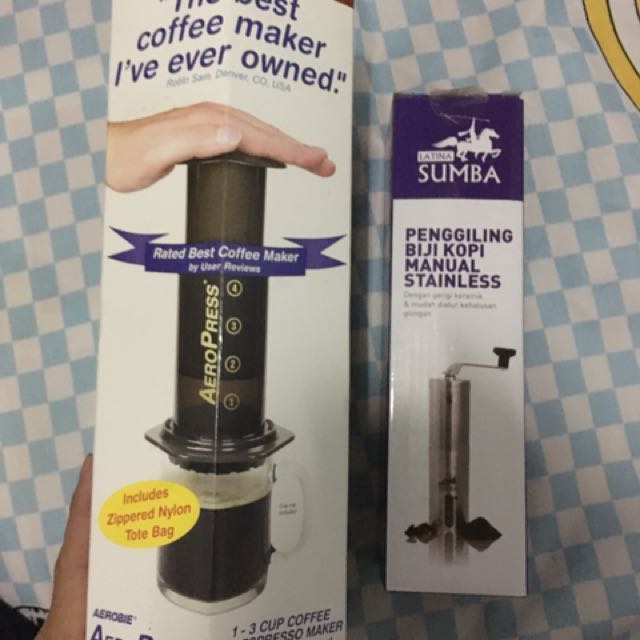 Aeropress Coffee Maker Manual Coffee Grinder Latina Sumba