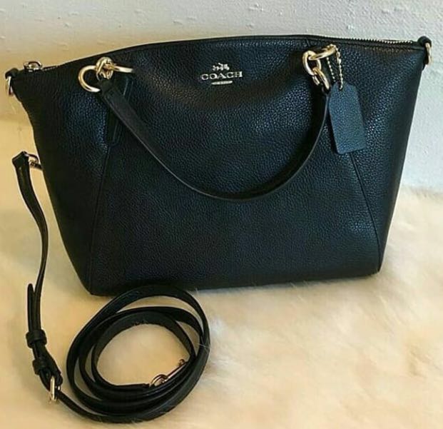 Authentic Coach mini Kelsey Sling bag black leather