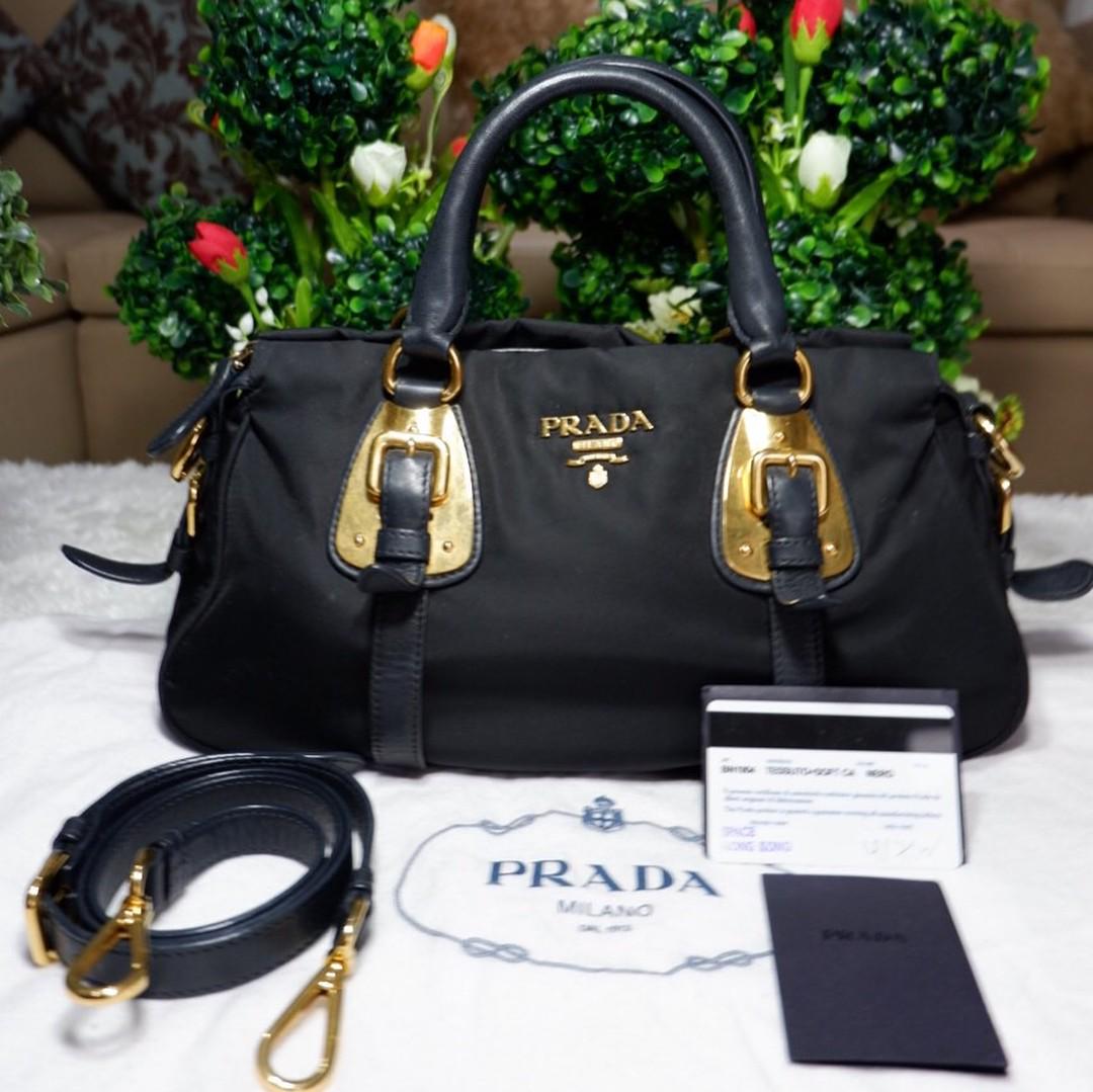 prada tessuto soft calf nero
