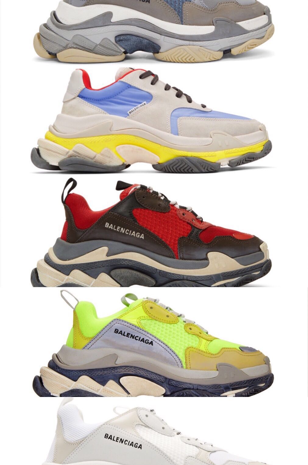 triple s all colors