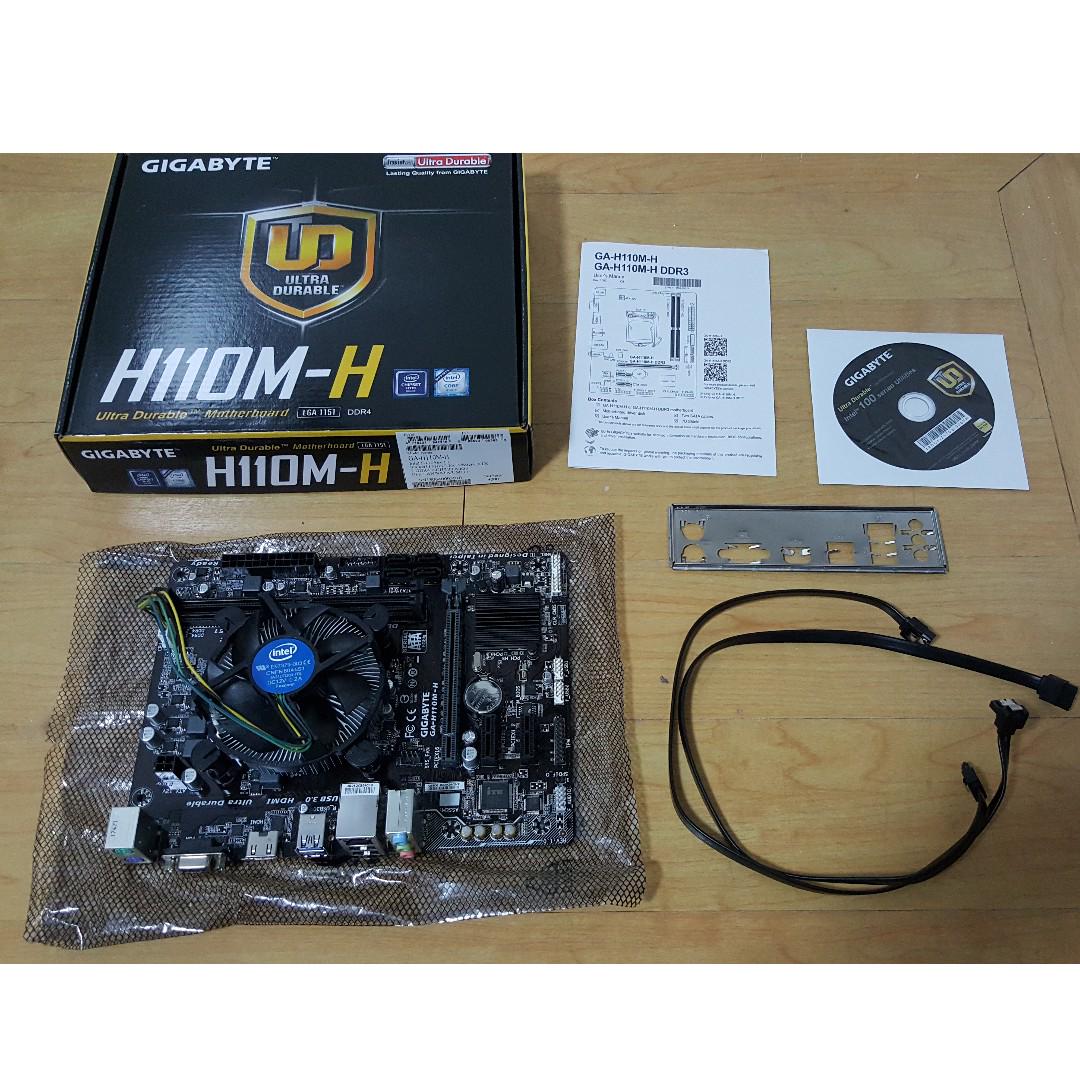 Bundle i37100 processor + Gigabyte H110MH motherboard, Computers