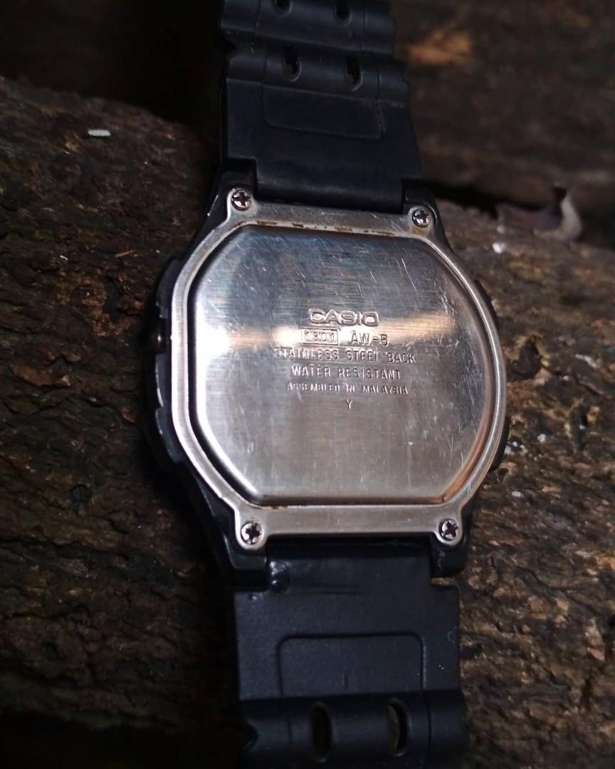 Casio Second Original AW-5, Fesyen Pria, Jam Tangan di Carousell