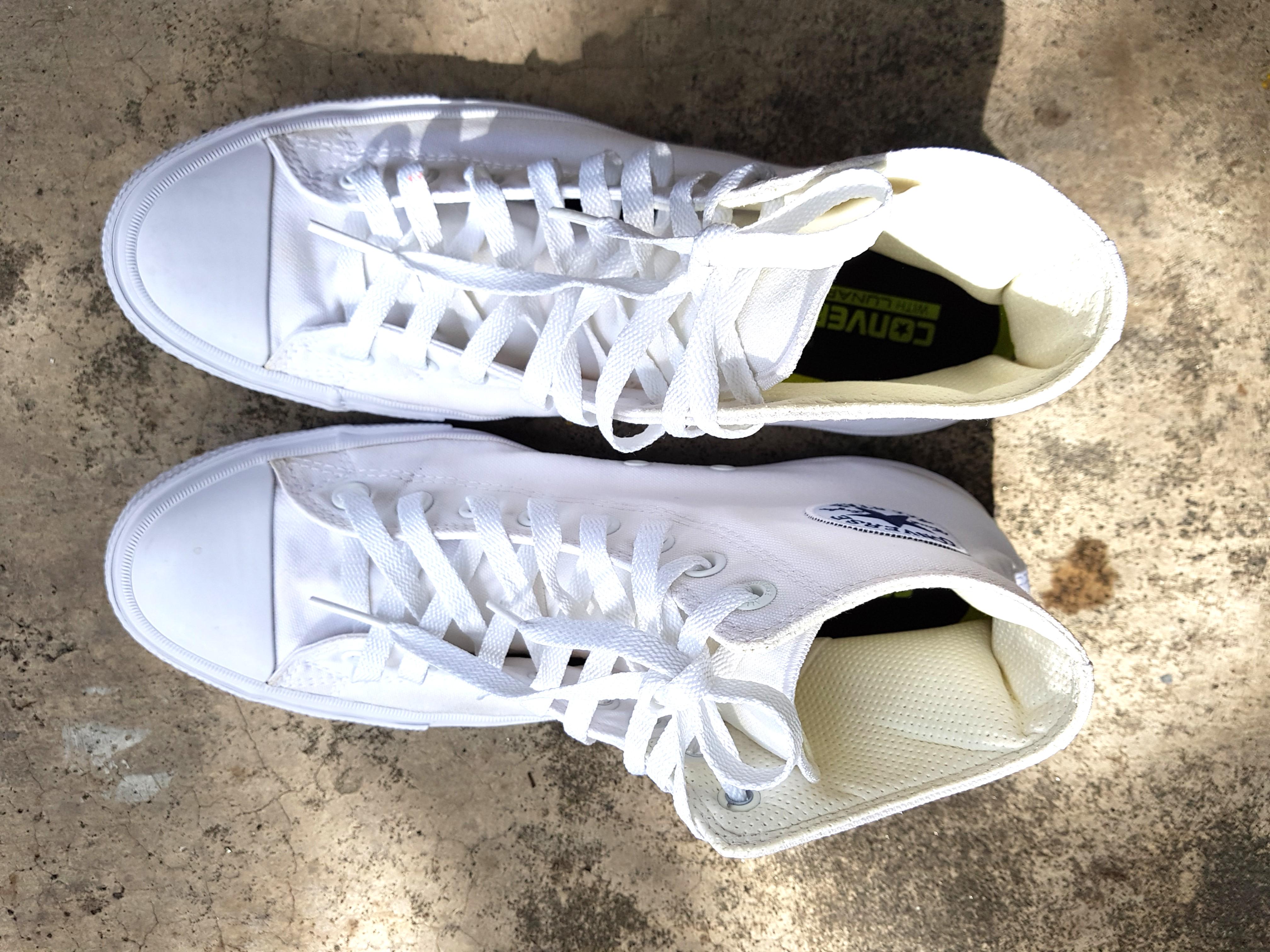 Converse lunarlon white high top new arrivals