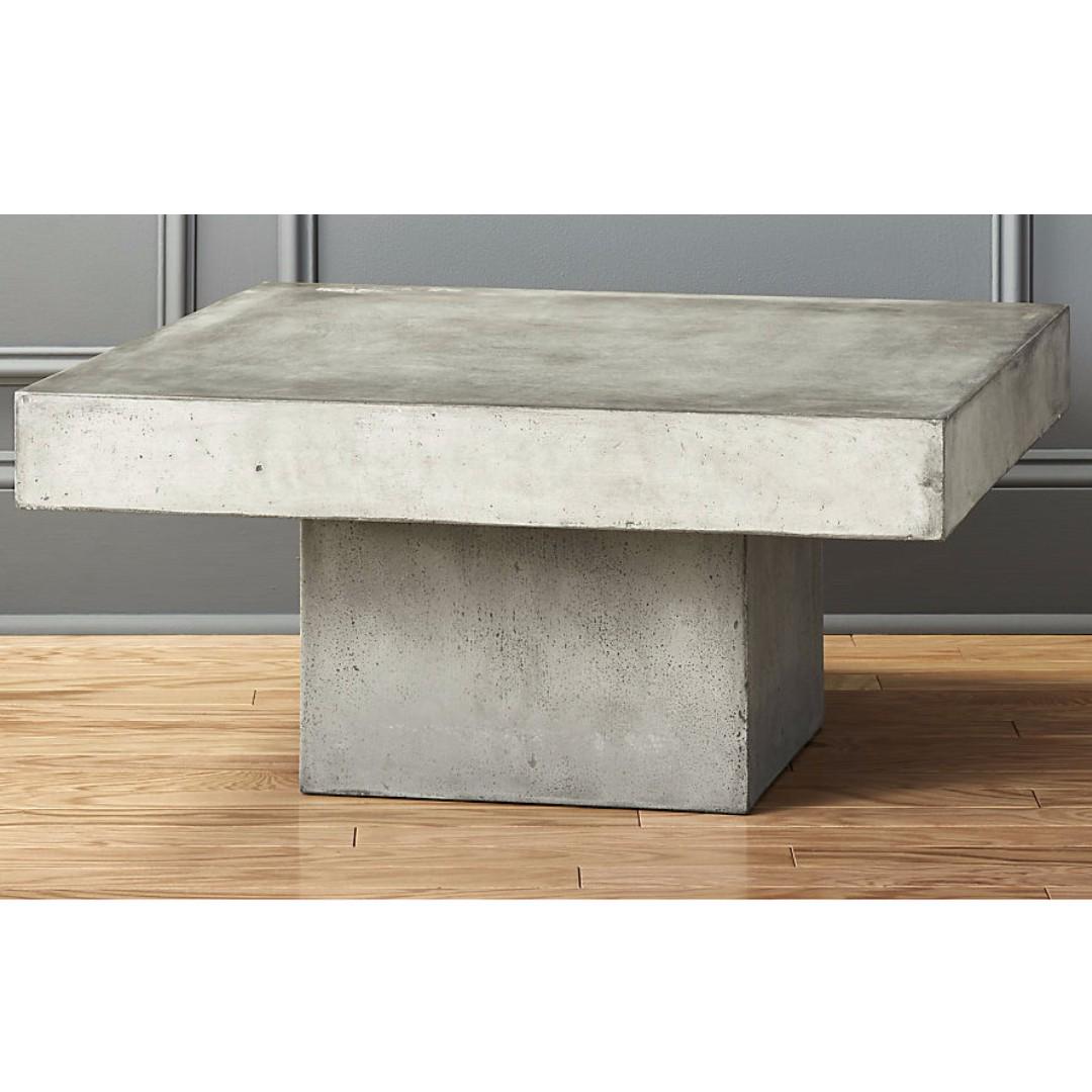 Crate and top barrel concrete table