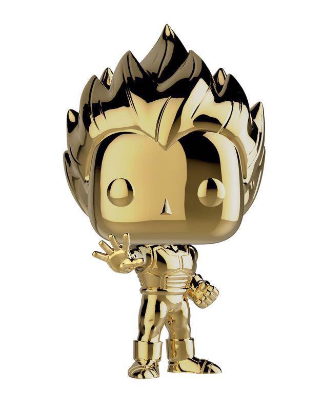 Funko Pop Dragon Ball Z Super Saiyan Vegeta Gold Chrome Toy