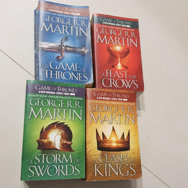George R R Martin Book Series Game Of Thrones 4 Books Books Stationery Fiction On Carousell