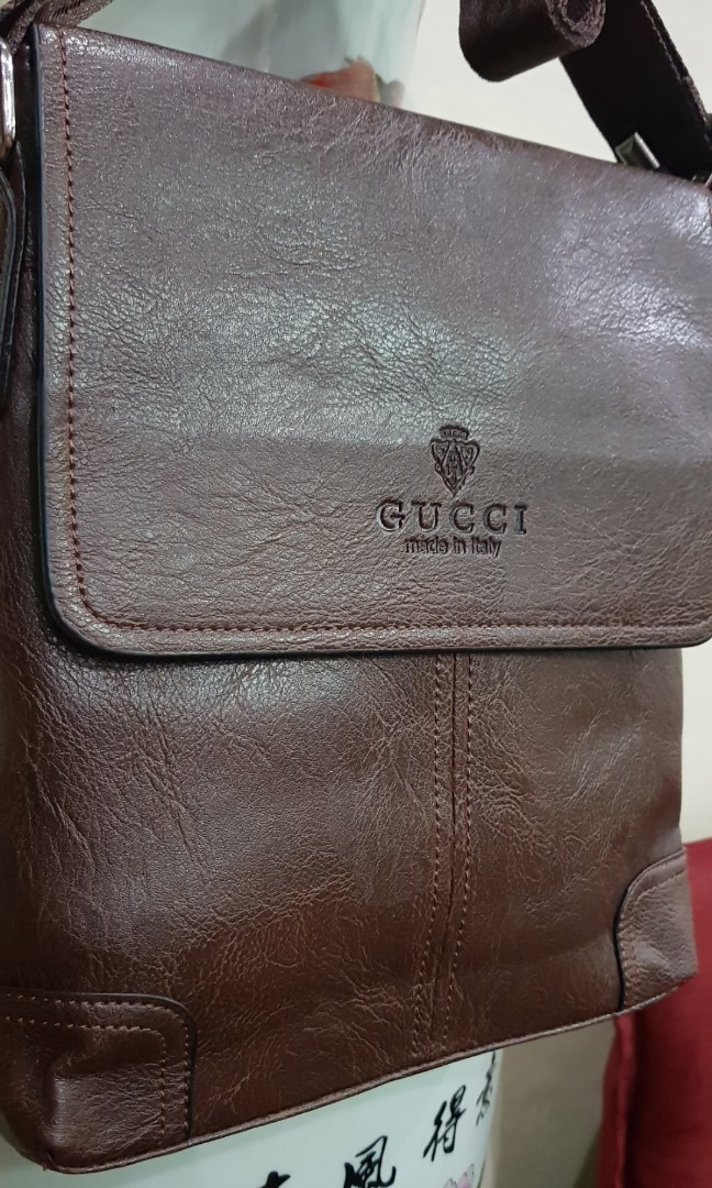 gucci leather sling bag