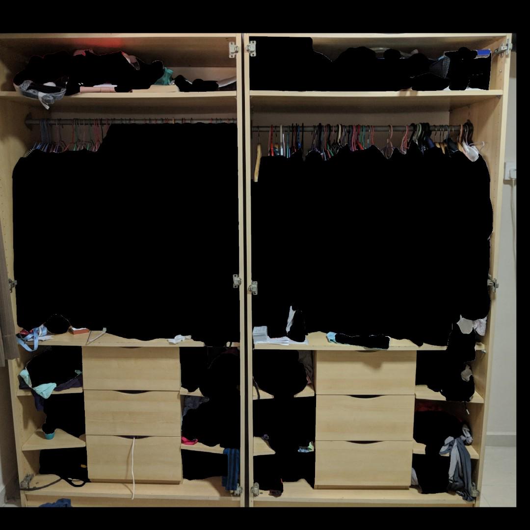 Free Ikea Pax Wardrobes Furniture Shelves Drawers On Carousell