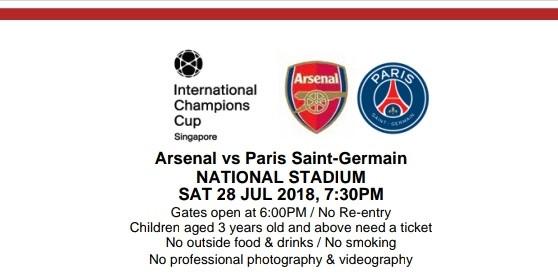 Cat3 International Champions Cup Arsenal Vs Psg Entertainment Events Concerts On Carousell