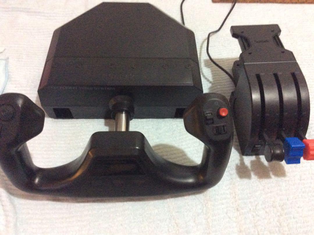 Logitech Saitek Pro Flight System Yoke , throttle quadrant and rudder