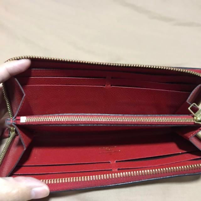 Louis Vuitton Red Monogram Empreinte Leather Zippy Wallet w/ Box – Oliver  Jewellery