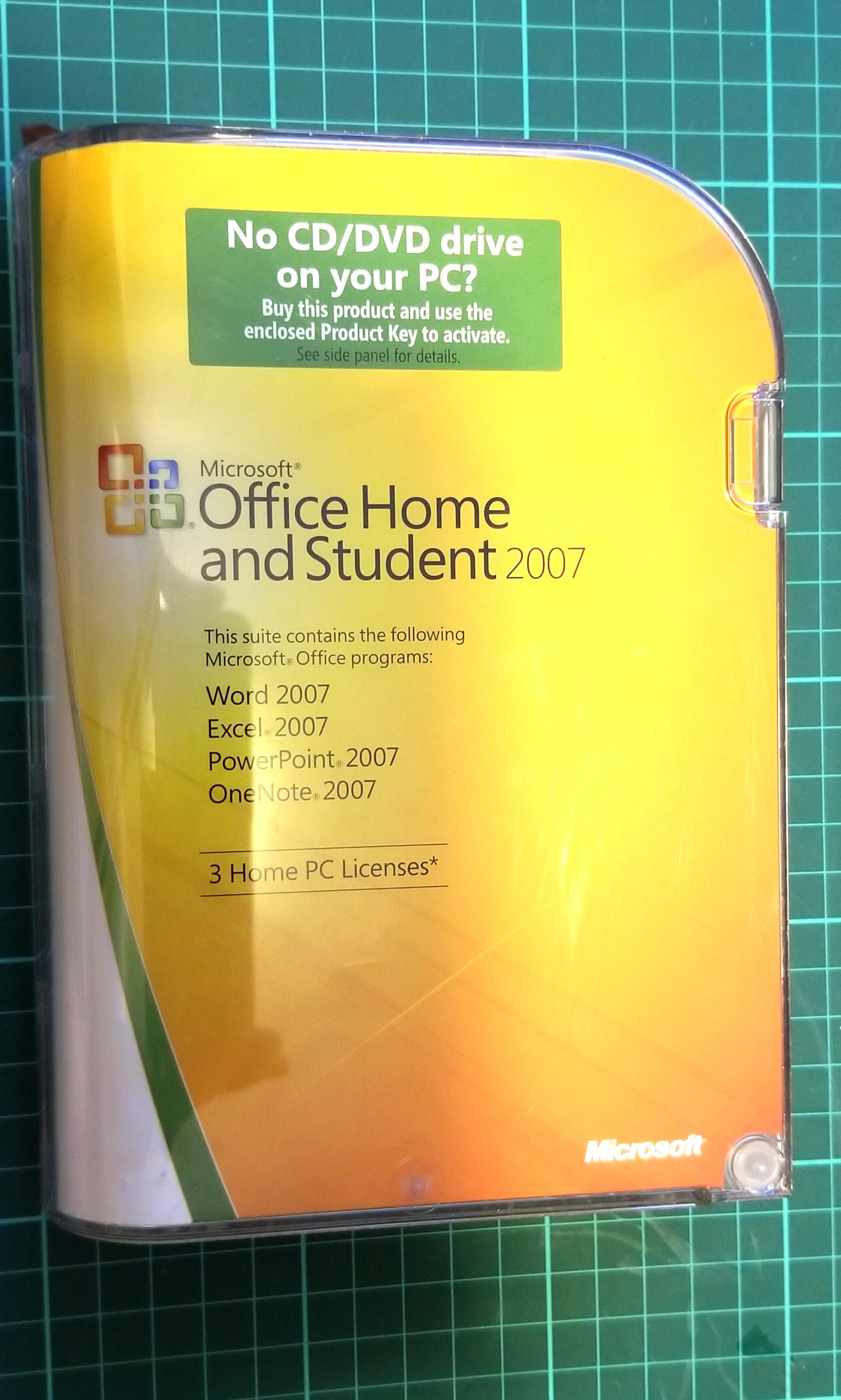 原廠正版Microsoft Office Home and Student 2007, 3 Home PC Licenses, 電腦＆科技
