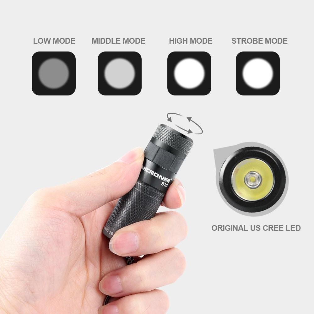 NICRON B10 3W Led Mini Rechargeable Waterproof Super Bright
