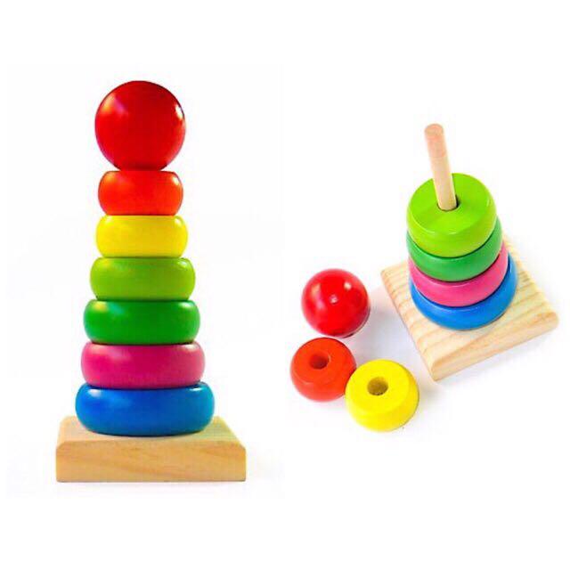 wooden stacking rings baby