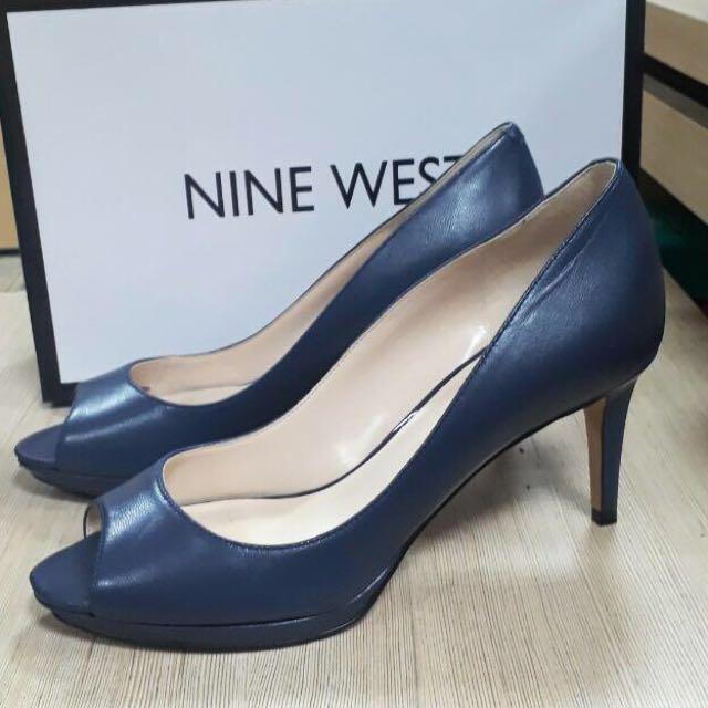 nine west blue heels