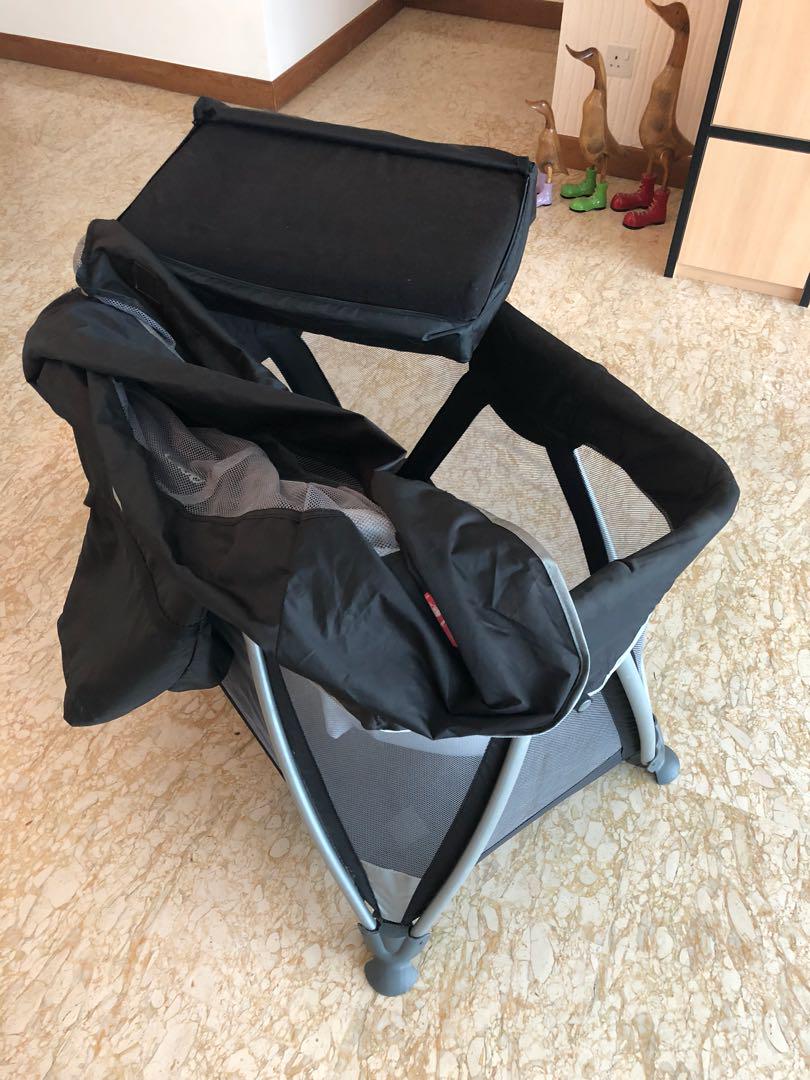 NUNA SENA Travel Cot & Playpen, in midnight black, Babies & Kids, Baby