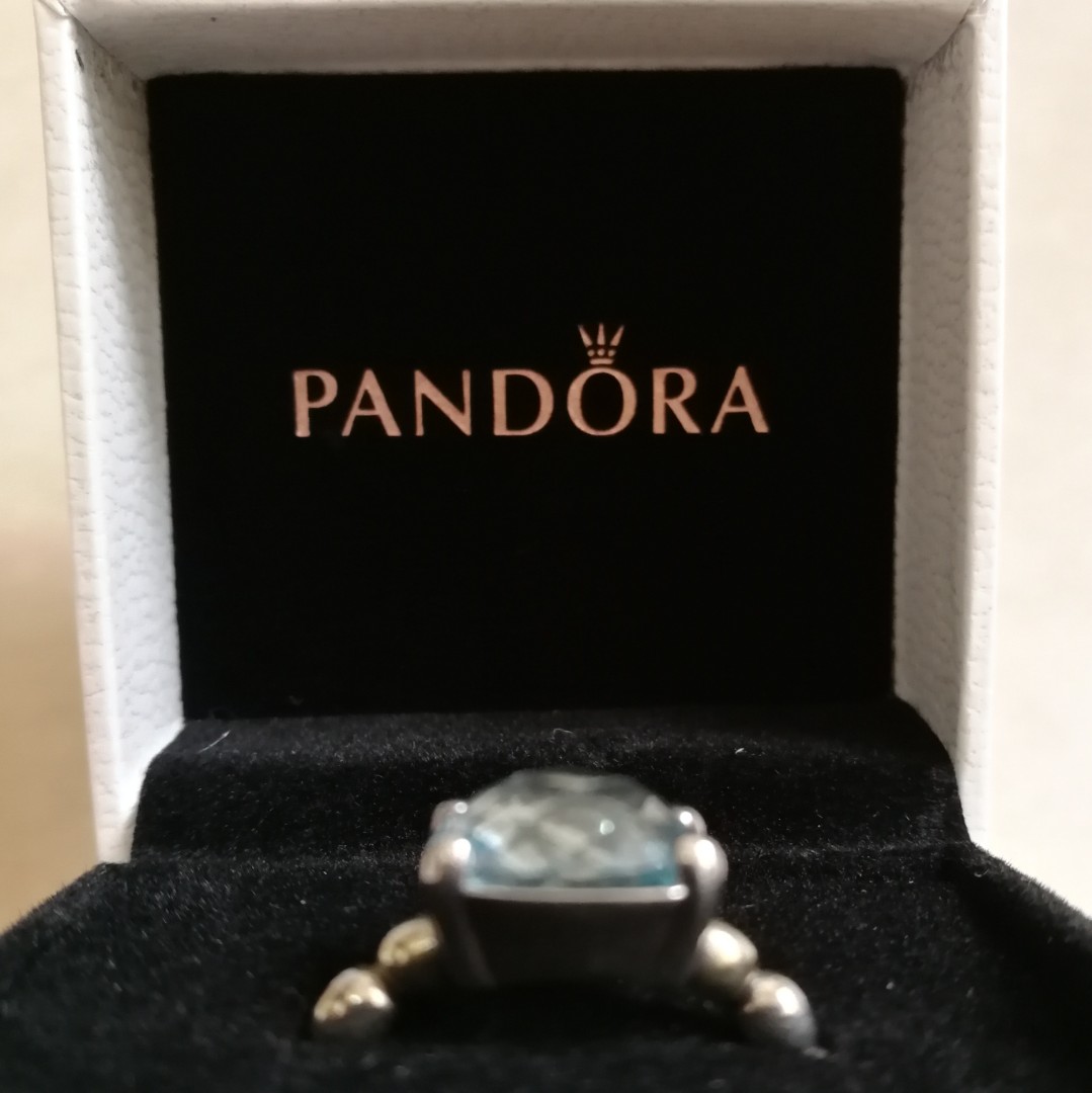 Pandora Cool Breeze Ring Sterling Silver Blue Topaz Crystal size 56 Women s Fashion Jewelry Organisers Bracelets on Carousell