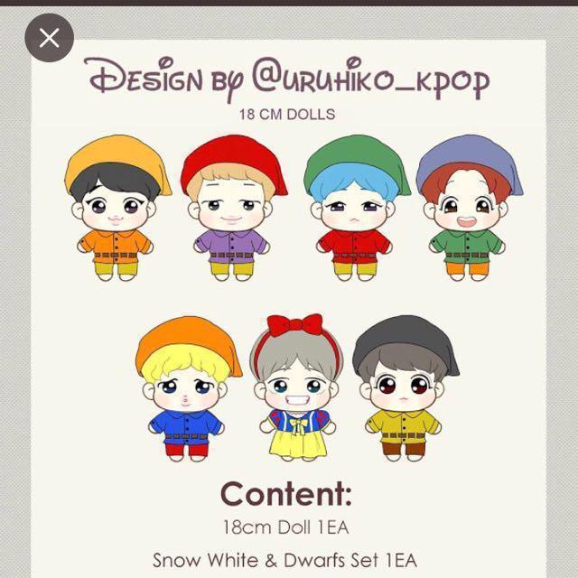 Sharing Bts Snow White 6 Dwarfs Doll Hobbies Toys Memorabilia Collectibles K Wave On Carousell