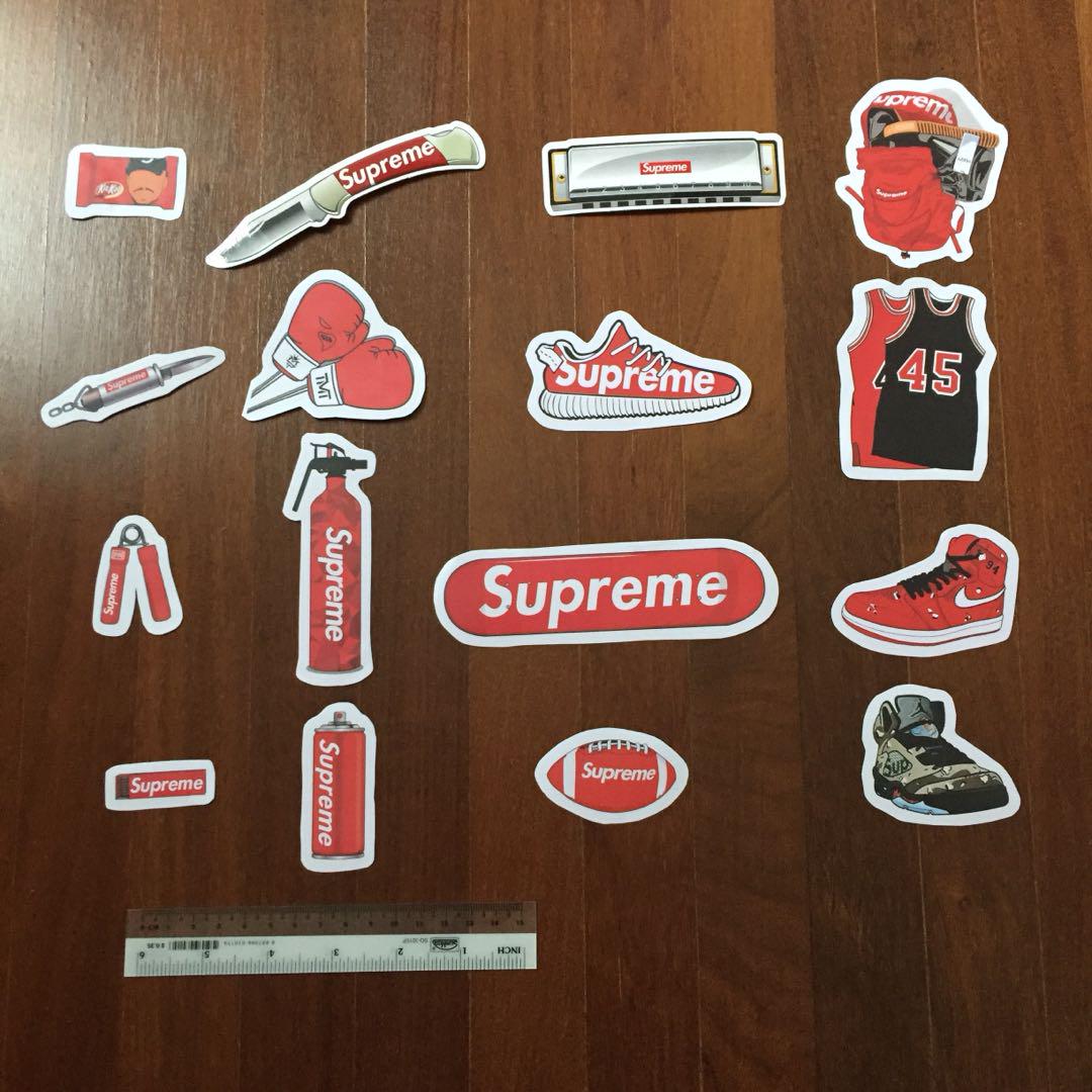 Supreme computer stickers top