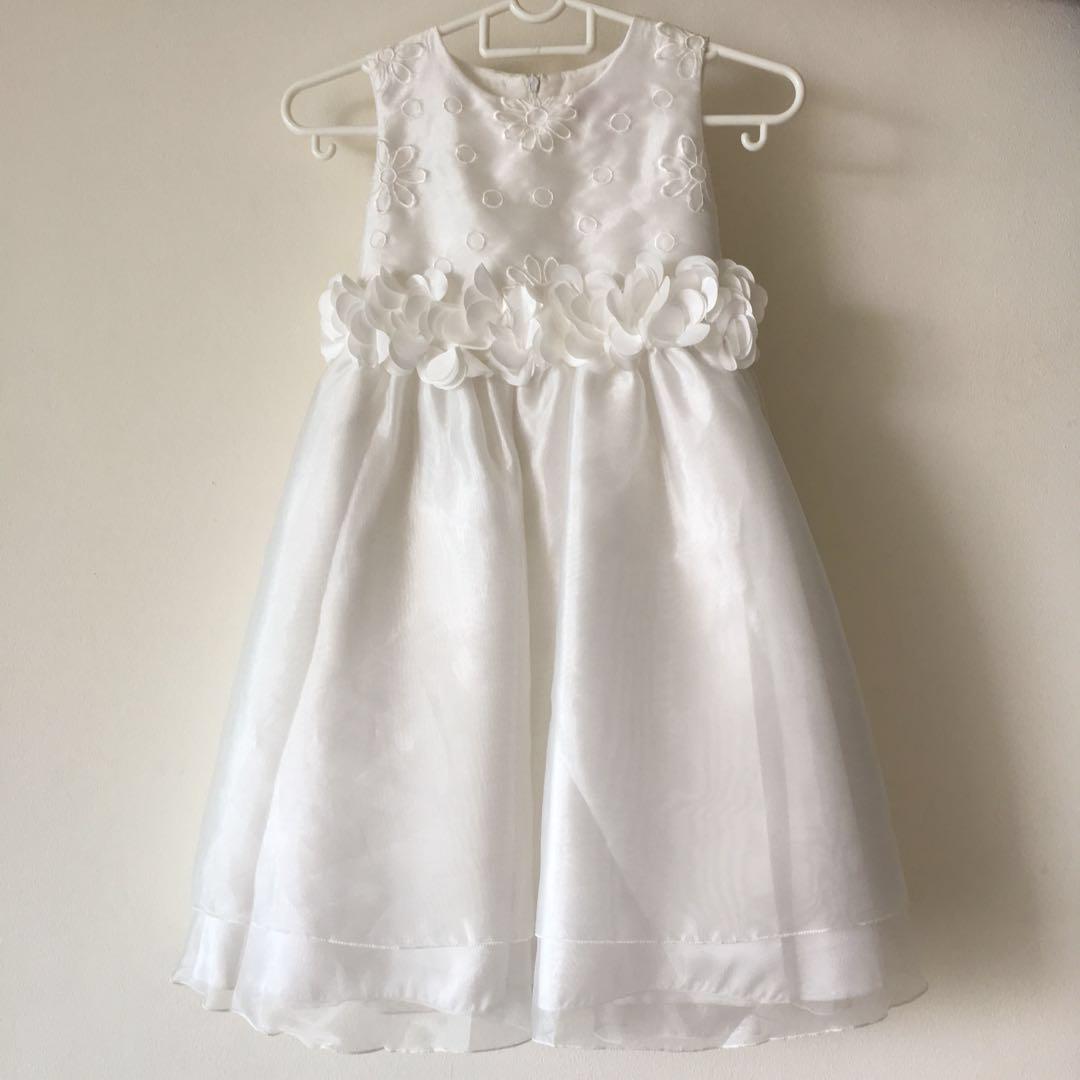 White Flower Girl Dress 6 years old
