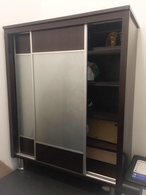 Wooden Sliding Door Cabinet Furniture Shelves Drawers On Carousell