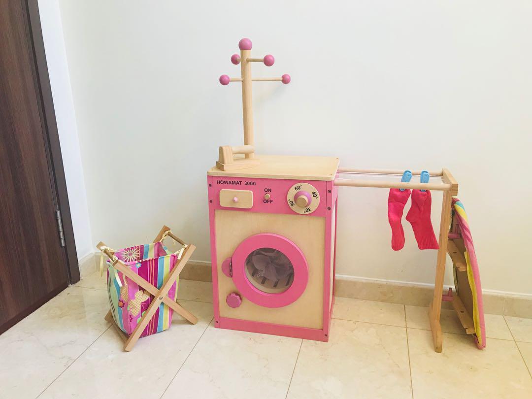 wooden toy washing machine