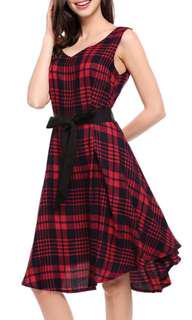 (RM 10 including postage to Semenanjung) Red Checkered Dress